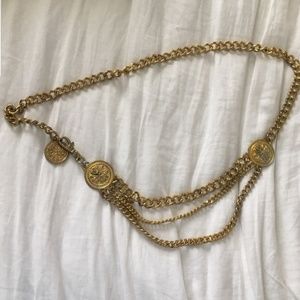 Women's gold chain belt 44"